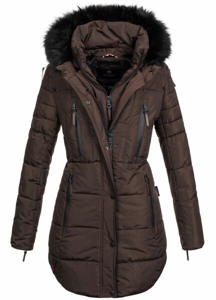 Marikoo Moonshine warm ladies winterjacket parka quilted - Schoko-Gr.XS