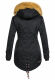 Navahoo LaViva warm ladies winter jacket with teddy fur Black-Gr.M