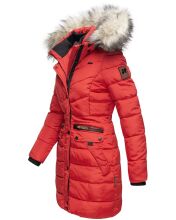 Navahoo Paula Damen Parka Winterjacke warm Gefüttert Rot Größe L - Gr. 40