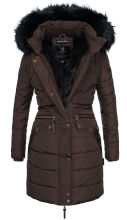 Navahoo Paula Damen Parka Winterjacke warm Gefüttert Schoko Größe XS - Gr. 34