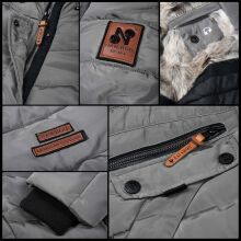 Navahoo Paula Damen Parka Winterjacke warm Gefüttert Schoko Größe XS - Gr. 34
