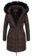 Navahoo Paula Damen Parka Winterjacke warm Gefüttert Schoko Größe XS - Gr. 34