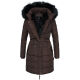 Navahoo Paula Damen Parka Winterjacke warm Gefüttert Schoko Größe XXL - Gr. 44