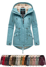 Marikoo Manolya Damen Parka Winterjacke mit Teddyfell