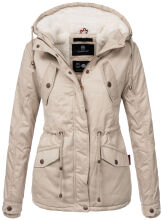 Marikoo Manolya ladies parka jacket with teddy fur beige size M - Gr. 38
