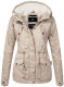 Marikoo Manolya ladies parka jacket with teddy fur beige size M - Gr. 38