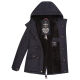 Marikoo Manolya Damen Parka Winterjacke mit Teddyfell Blau Größe XS - Gr. 34