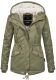Marikoo Manolya ladies parka jacket with teddy fur green size L - Gr. 40