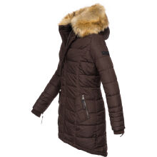 Navahoo Papaya Damen gesteppte Winterjacke mit Doppelzipper und gefüttert Schoko Größe XS - Gr. 34