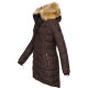 Navahoo Papaya Damen gesteppte Winterjacke mit Doppelzipper und gefüttert Schoko Größe XS - Gr. 34