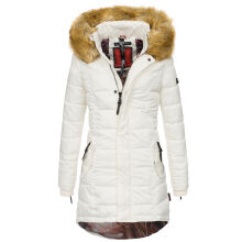 Navahoo Papaya Damen gesteppte Winterjacke mit Doppelzipper und gefüttert Weiss Größe XS - Gr. 34
