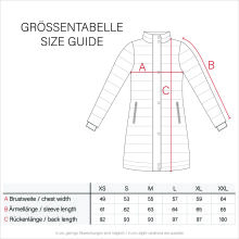 Navahoo Papaya Damen gesteppte Winterjacke mit Doppelzipper und gefüttert Weiss Größe XS - Gr. 34