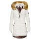 Navahoo Papaya Damen gesteppte Winterjacke mit Doppelzipper und gefüttert Weiss Größe M - Gr. 38