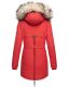 Navahoo Sweety 2 in 1 ladies parka winterjacket with fur collar - Red-Gr.XS