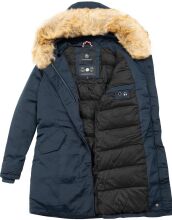 Marikoo Karmaa Damen Parka Winterjacke warm gefüttert Dunkelblau Größe S - Gr. 36