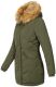Marikoo Karmaa Damen Parka Winterjacke warm gefüttert Grün Größe XS - Gr. 34