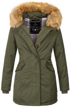 Marikoo Karmaa Damen Parka Winterjacke warm gefüttert Grün Größe S - Gr. 36