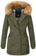 Marikoo Karmaa Damen Parka Winterjacke warm gefüttert Grün Größe S - Gr. 36