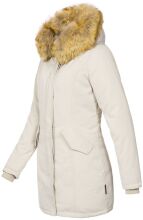Marikoo Karmaa Damen Parka Winterjacke warm gefüttert Beige Größe S - Gr. 36