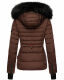 Navahoo Adele ladies winter jacket warm lined teddy fur - Schoko-Gr.S