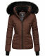 Navahoo Adele ladies winter jacket warm lined teddy fur - Schoko-Gr.XL