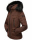Navahoo Adele ladies winter jacket warm lined teddy fur - Schoko-Gr.XL