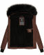 Navahoo Adele ladies winter jacket warm lined teddy fur - Schoko-Gr.XL