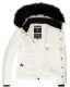 Navahoo Miamor Damen Winter Steppjacke gefüttert mit Teddyfell Weiss Größe S - Gr. 36