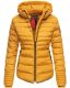 Marikoo Amber Damen Winter Steppjacke gefüttert mit kuschligem Teddyfell Gelb Größe XXL - Gr. 44