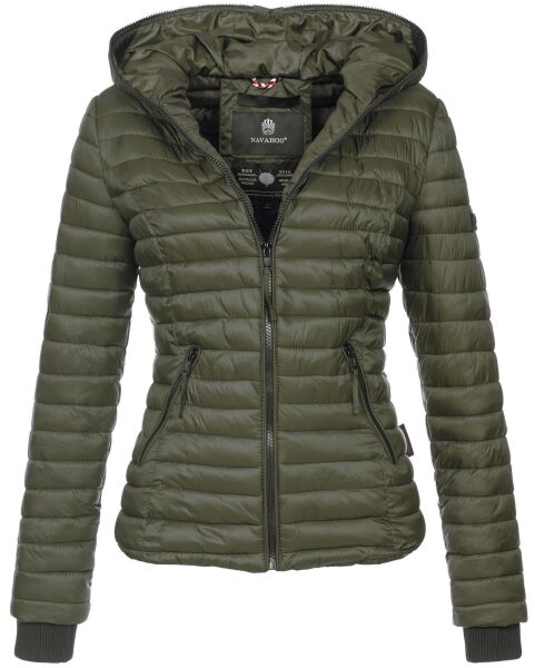 Navahoo Kimuk ladies spring quilted jacket hooded - Green-Gr.XL