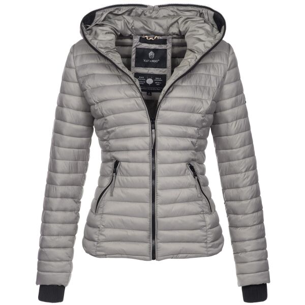 Navahoo Kimuk ladies spring quilted jacket hooded - Gray-Gr.M