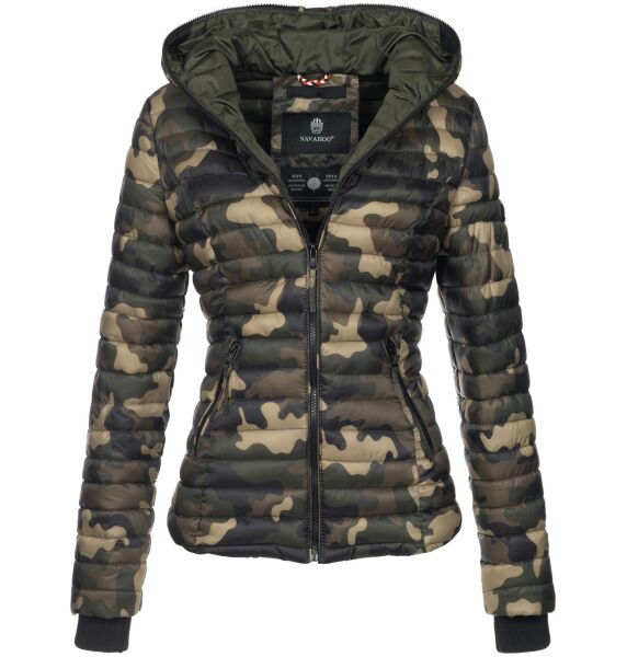 Navahoo Kimuk Damen Übergangs Steppjacke Camouflage Größe S - Gr. 36