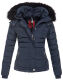 Navahoo Chloe Damen Winterjacke gefüttert Navy - Dunkelblau Größe XXL - Gr. 44