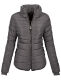 Marikoo Amber Damen Winter Steppjacke gefüttert mit kuschligem Teddyfell Grau Größe XXL - Gr. 44