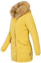 Marikoo Karmaa Damen Parka Winterjacke warm gefüttert Gelb Größe L - Gr. 40