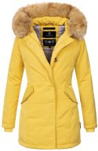 Marikoo Karmaa Damen Parka Winterjacke warm gefüttert Gelb Größe S - Gr. 36