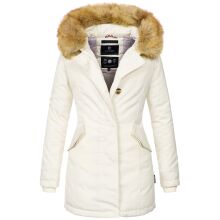 Marikoo Karmaa Ladies winter jacket parka coat warm lined - White-Gr.L