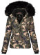 Navahoo Miamor ladies winter quilted jacket with teddy fur - Camo-Gr.XL