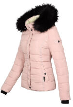 Navahoo Miamor Damen Winter Steppjacke gefüttert mit Teddyfell Rosa Größe L - Gr. 40