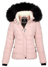 Navahoo Miamor Damen Winter Steppjacke gefüttert mit Teddyfell Rosa Größe S - Gr. 36