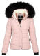 Navahoo Miamor Damen Winter Steppjacke gefüttert mit Teddyfell Rosa Größe XL - Gr. 42