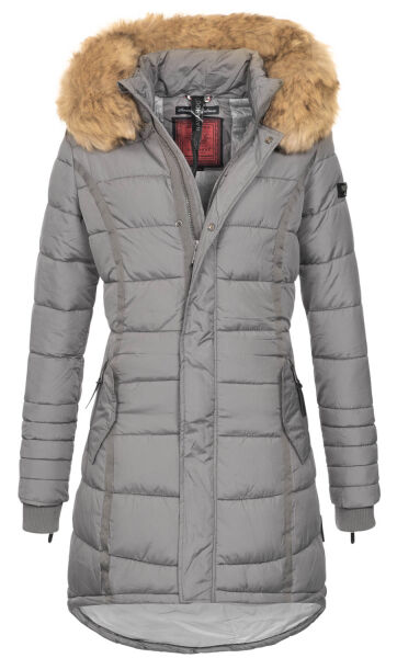 Navahoo Papaya Ladies Winter Quilted Jacket Gray Size M - Gr. 38