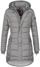Navahoo Papaya Damen gesteppte Winterjacke mit Doppelzipper und gefüttert Grau Größe XS - Gr. 34