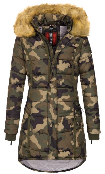 Navahoo Papaya Ladies Winter Quilted Jacket Camouflage - Army Size L - Gr. 40
