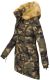 Navahoo Papaya Damen gesteppte Winterjacke mit Doppelzipper und gefüttert Camouflage - Army Größe S - Gr. 36