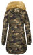 Navahoo Papaya Damen gesteppte Winterjacke mit Doppelzipper und gefüttert Camouflage - Army Größe S - Gr. 36