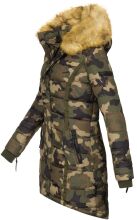 Navahoo Papaya Ladies Winter Quilted Jacket Camouflage - Army Size XS - Gr. 34