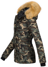 Navahoo Laura warme Damen Winterjacke mit Kapuze Camo-Gr.XS