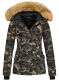 Navahoo Laura warme Damen Winterjacke mit Kapuze Camo-Gr.XS