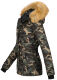 Navahoo Laura warme Damen Winterjacke mit Kapuze Camo-Gr.XS